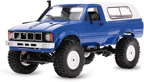 YIKESHU Rock Crawler RC Truck 4x4 Offroad Camión de control remoto a escala 1:16 2.4Ghz con faro LED, todo terreno RC Crawler cepillado RTR juguete