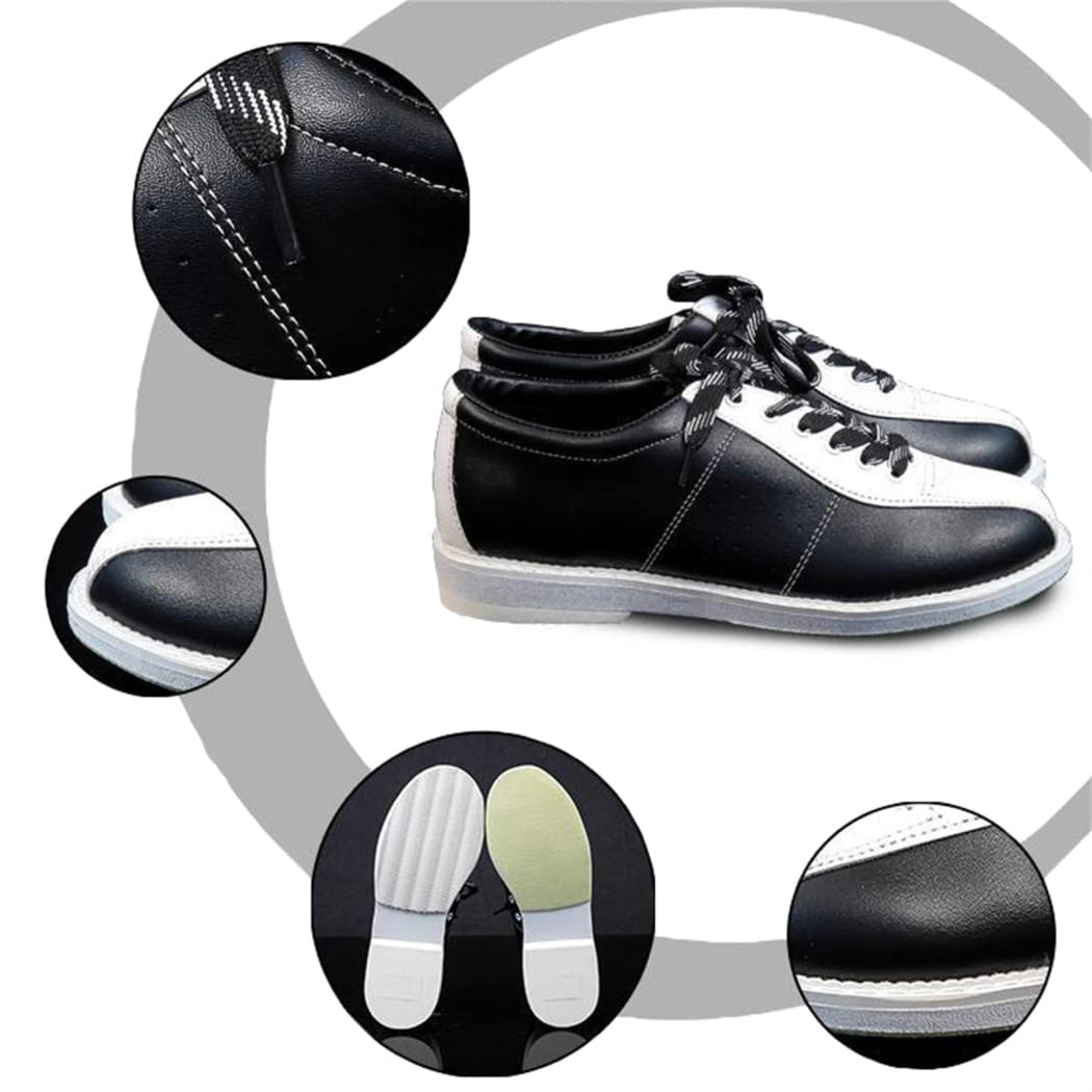 Bowlingschuhe Für Herren Anti-Rutsch Leder Bowlingschuhe Unisex Buffer Atmungsaktiv