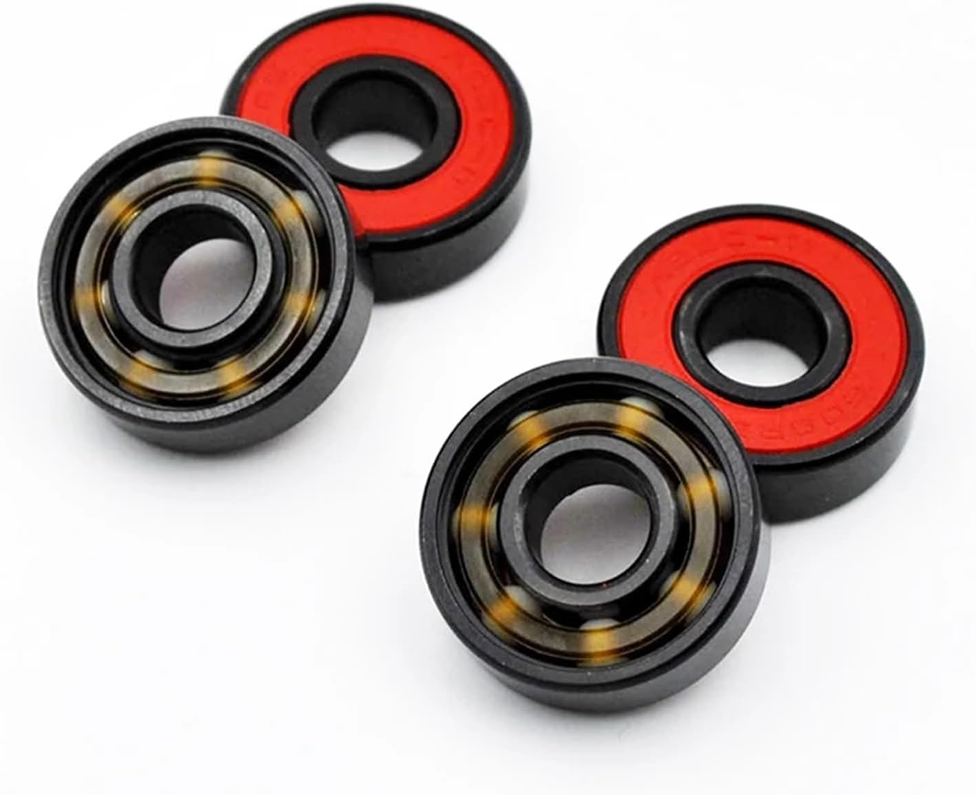 10pc/4pcs 608 2RS Hybrid Ceramic Ball Bearing 8 * 22 * 7mm ABEC-11 High Speed Roller Skate Skateboard Wheel Miniature Bearings(10pcs)