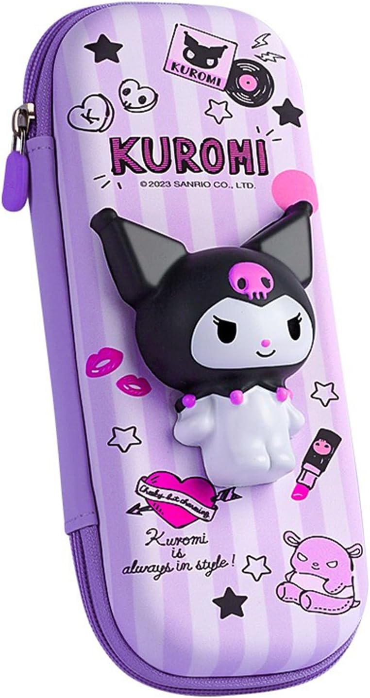 Pencil Case Organizer, Marker Pencil Pen Organizer Case, Art Supply Pencil Case, Travel Case Organizer, School Supplies for Middle High College Student Office (Kuromi)