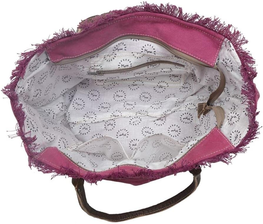 Myra Bag Sel De Mer Canvas Purses for Women - Canvas Tote Bag with Leather Strap, French Inspired Fabric Handbags for Women