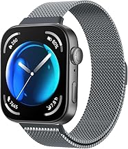 Astorgos Cinturino in Metallo Compatibile con Huawei Watch Fit 3 per Uomo Donna, Cinturino Magnetico in Maglia Milanese, Cinturino di Ricambio in Acciaio Inossidabile