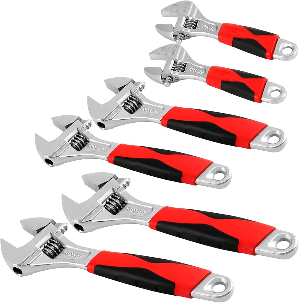 Pc Flank Drive® Plus Adjustable Wrench Set (612) (Red), 46 OFF