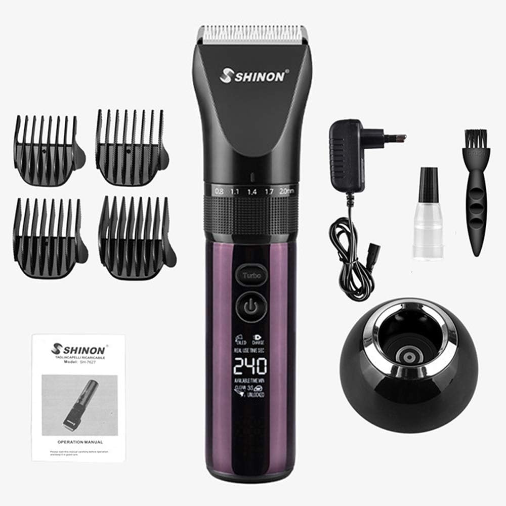 Professional Hair Clippers, Hair Clippers Mens Rechargeable Cordless Clippers Hair Trimmer Electric Haircut Kit