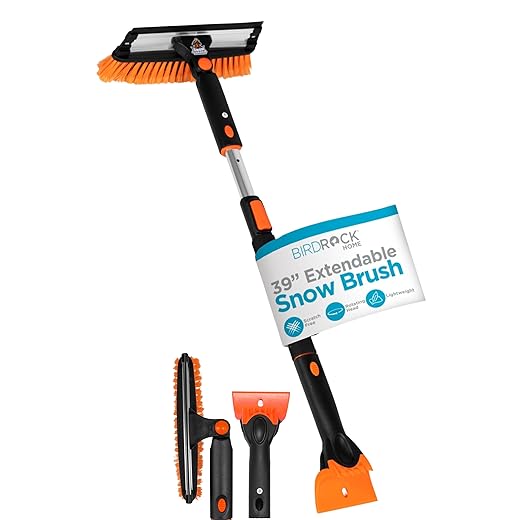 ‎Snow MOOver 39" Extendable Snow Brush with Squeegee & Ice Scraper | Foam Grip | Auto Snow Brush | Auto Ice Scraper | Car Truck SUV