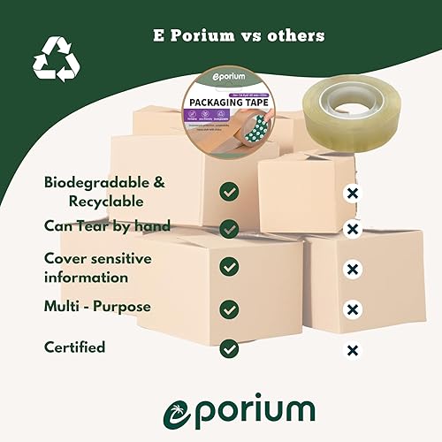 Miniatura 5 de Cinta de embalaje marrón Cinta de papel biodegradable autoadhesiva Cinta de embalaje ecológica resistente para escribir y sin recubrimiento para