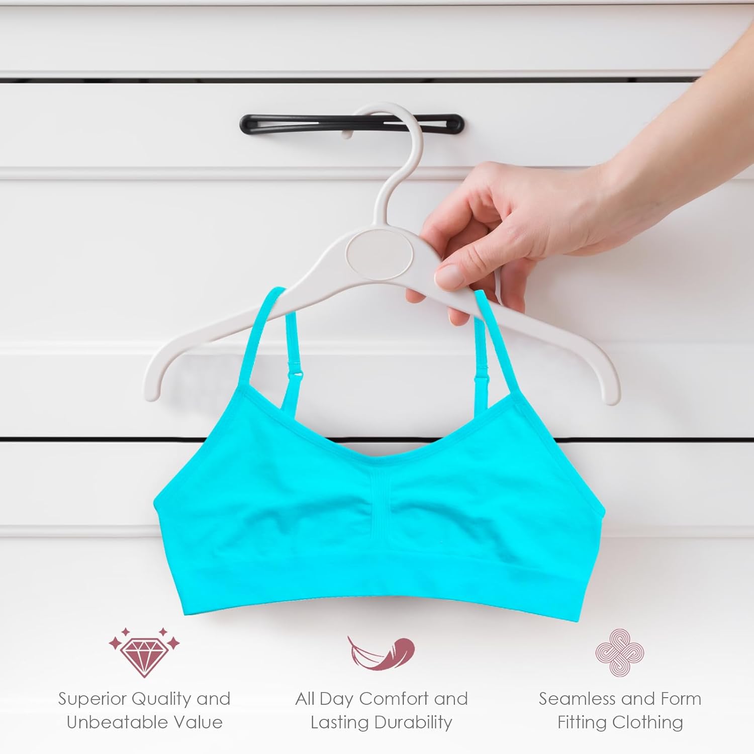 Alyce Intimates Girls and Teens Seamless Cami Training Bra - Pack of 7 - Image 5