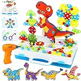 ▶❤◀【4 En 1-Juegos Educativos Niños 2 3 4 5 Años】 ❶ Construcciones para niños & (juguetes de desmontaje) ❷ Rompecabezas 2d y Rompecabezas 3d ❸ Montaje de juguetes de dinosaurios. ❹ Aprendizaje de combinación de colores