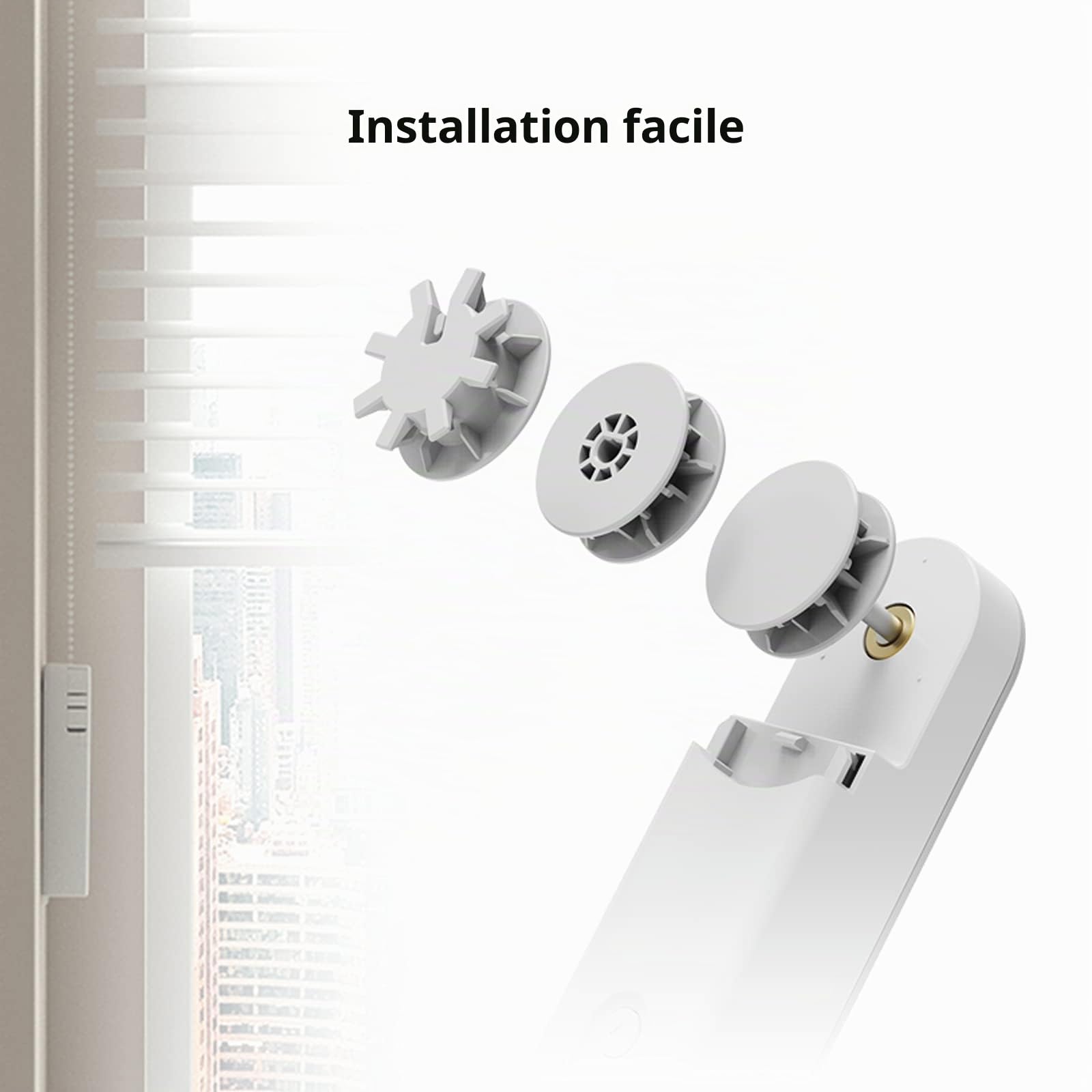 Aqara Moteur de Volet Roulant E1, Nécessite Aqara Hub Zigbee | Programmation, Commande Vocale, Rechargeable, Batterie Longue Durée, Compatible avec HomeKit, Alexa, Google Assistant, IFTTT