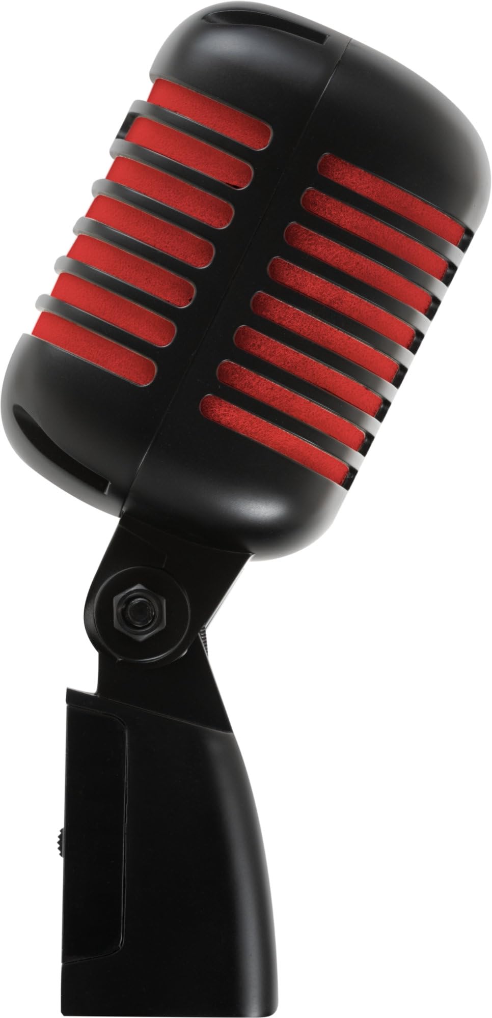 Pronomic DM-66BK/RD Dynamiczny Mikrofon Wokalny w Stylu Vintage Retro (Pasmo Częstotliwości: 50-16 000 Hz, Stabilna Obudowa z Odlewu Ciśnieniowego), Czarny/Czerwony