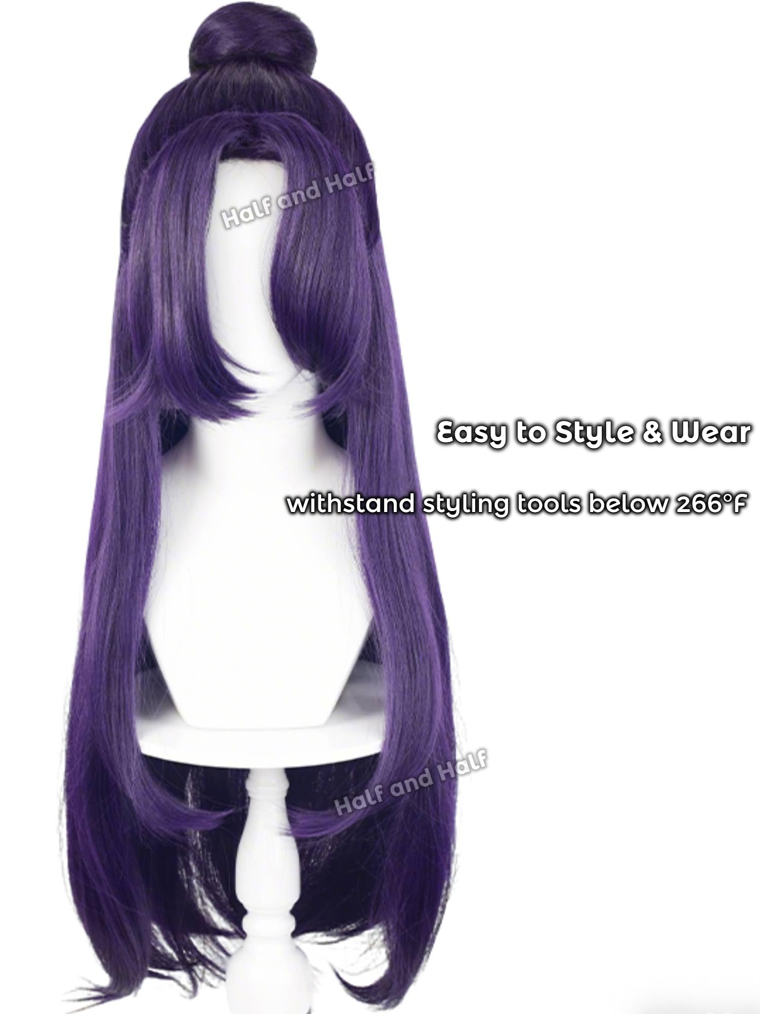 Siya? ASH PURPLE COSPLAY  BANG FESTIVAL Wig *NWT* Amazon.com: Purple Ponytail Wig for Mafuyu Asahina Cosplay  main image 2