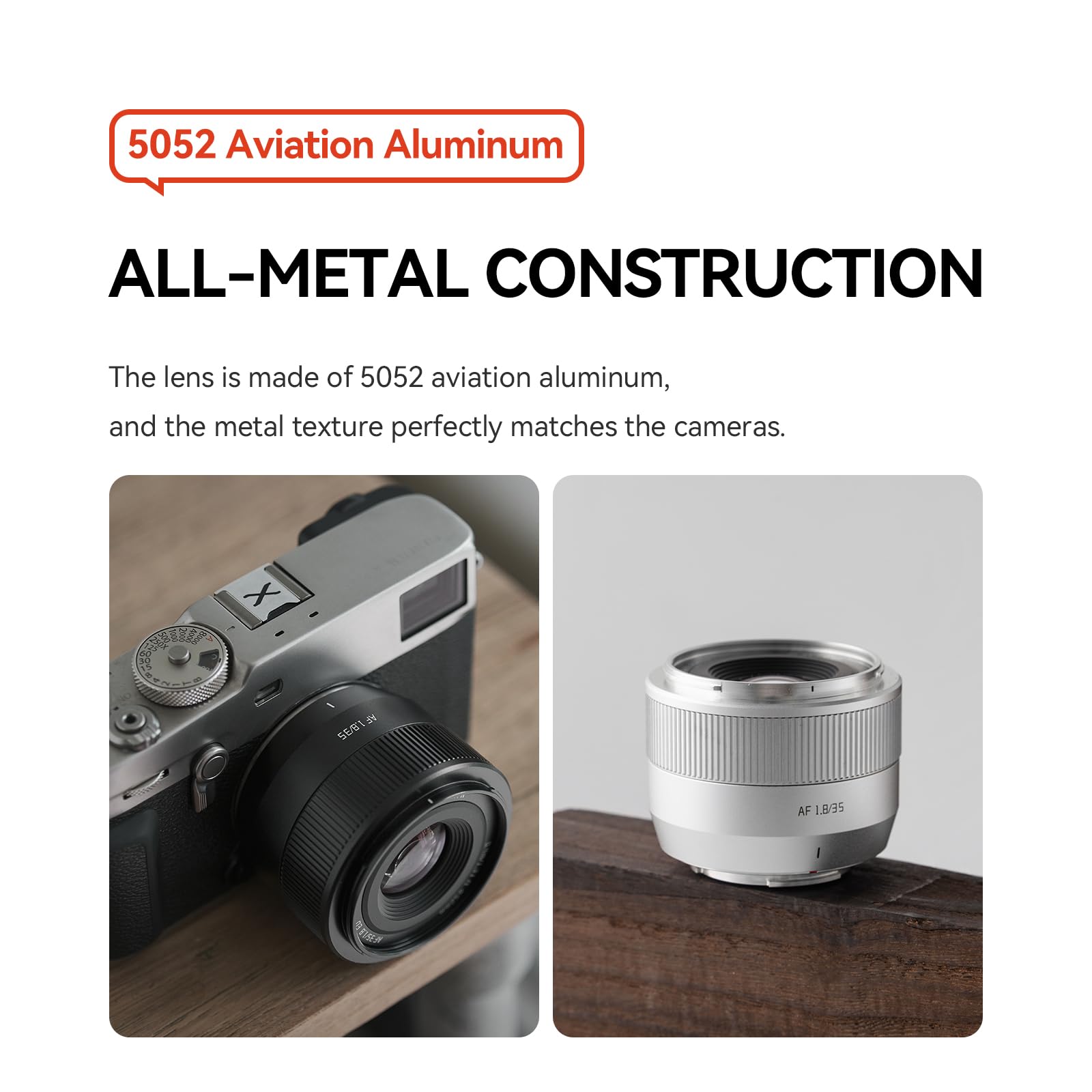 TTARTISAN 35 mm F1.8 Mark II pour objectif X-Mount Silver, AF 35 mm F/1.8 APS-C pour Fuji X (X, argent)