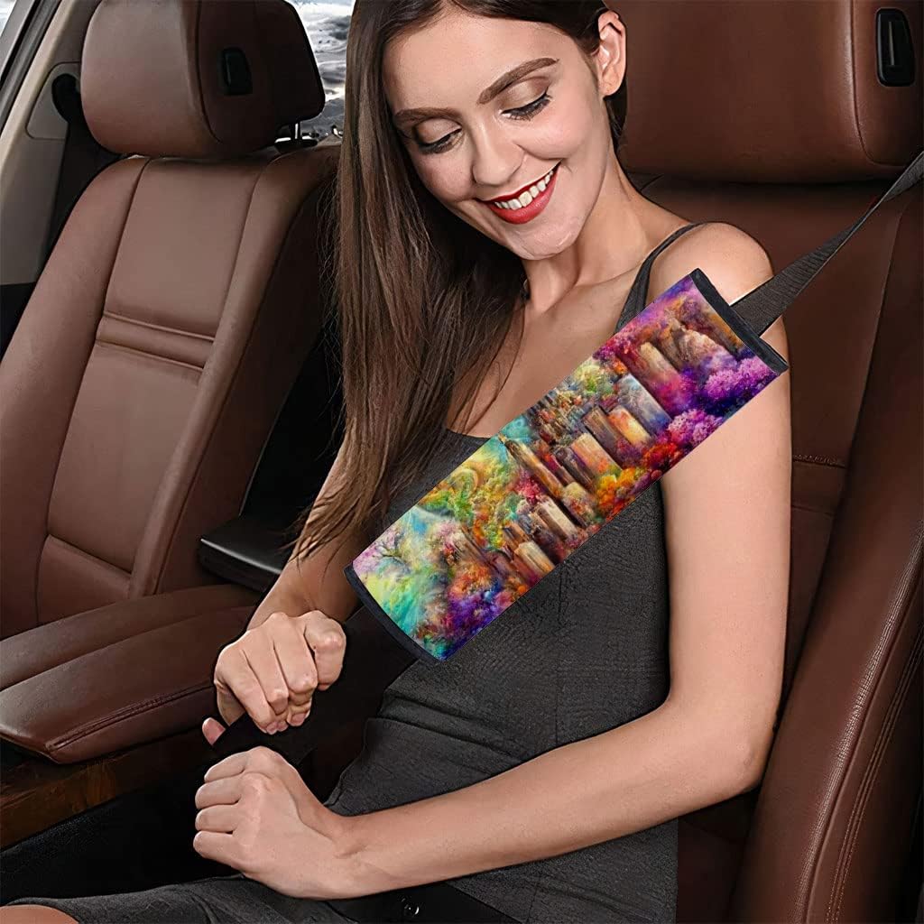 Creative Car Seat Belt Pads - New York City Seat Belt Cover - Illustration Seat Belt Cover