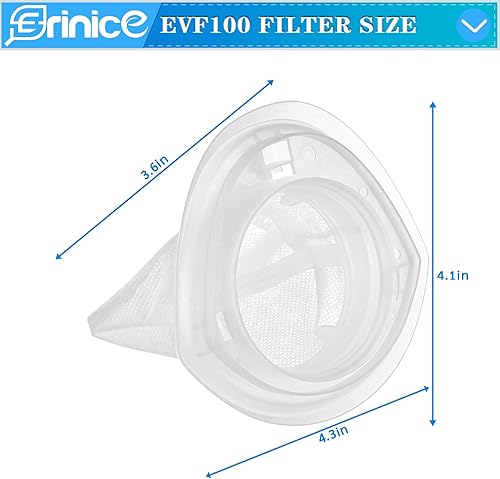 Miniatura 2 de Paquete de 6 filtros EVF100 de repuesto para Black and Decker HNV220B, HNV215B, HNV115B, HNV215B10, HNV115J, HHS315J01, HHS315J06, filtro lavable al