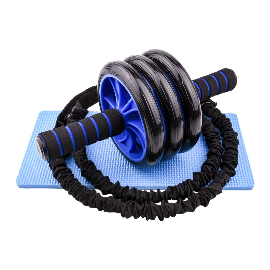 Ab Roller Koło do ćwiczeń 3 koła Taśmy oporowe Kotwica Drzwi Fitness Ćwiczenia nóg Ćwiczenia brzucha Rdzeń Siła Trener mięśni Domowa siłownia Sprzęt Ab Wheel Roller
