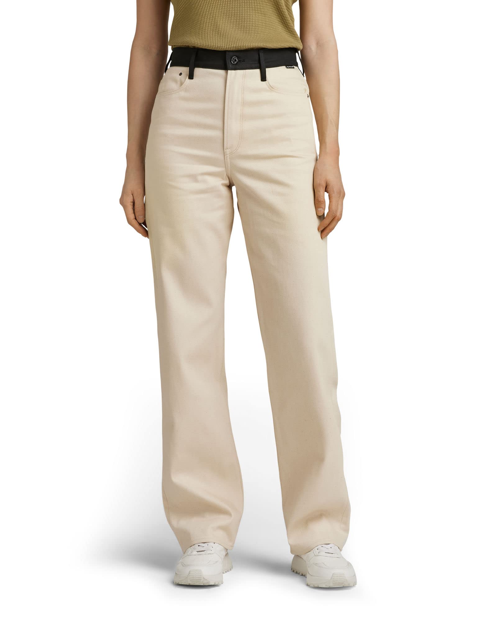 G-Star Women's Tedie Ultra High Straight PM Jeans, Beige (ecru D20999-C525-159), 28W / 32L