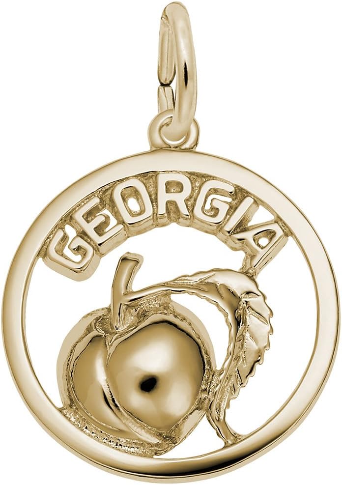 Georgia Peach Charm, Charms for Bracelets and Necklaces