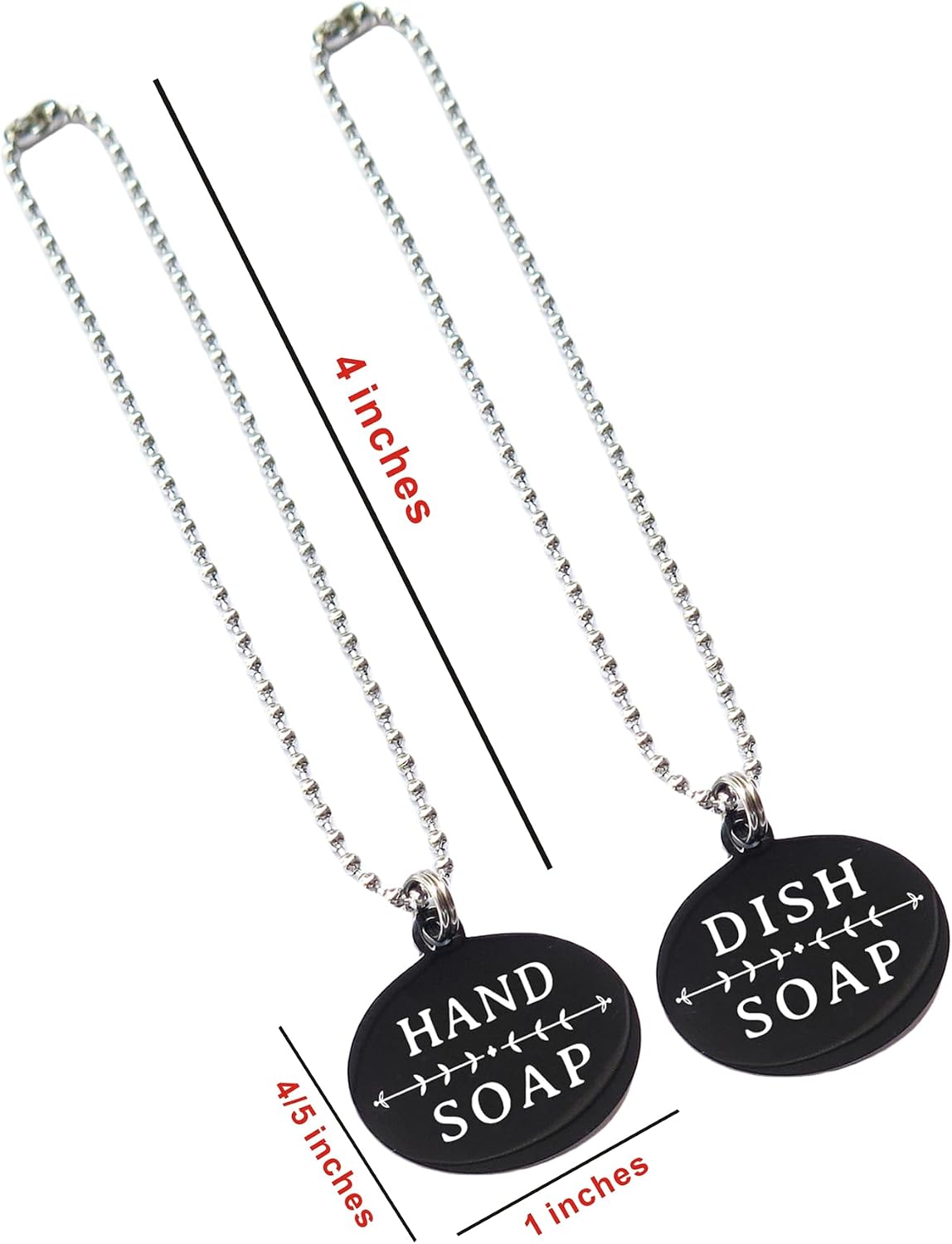 Stainless Steel Soap Labels for Bottles & Jars - Dispenser Labels for Kitchen & Homemade Soap