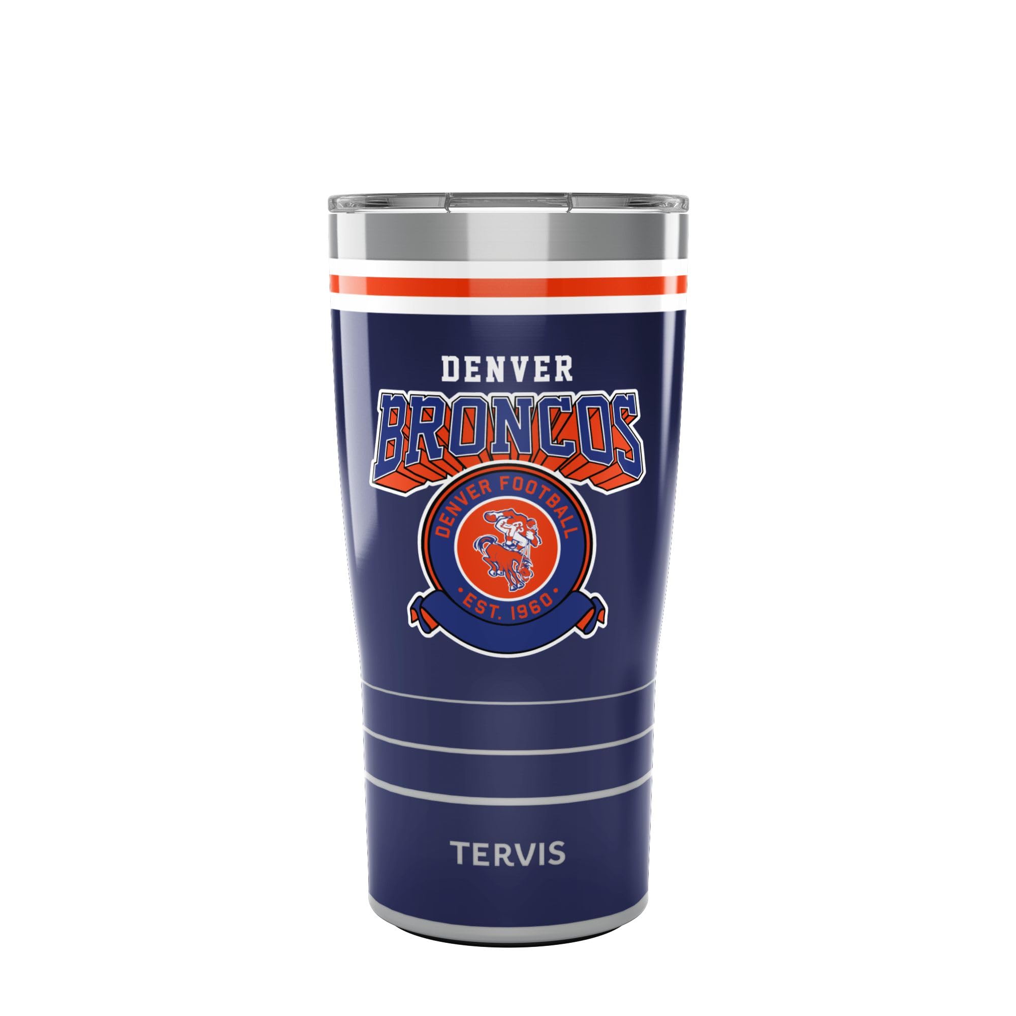 Gobelet Denver Broncos Tervis en acier inoxydable vintage de 591 ml étanche