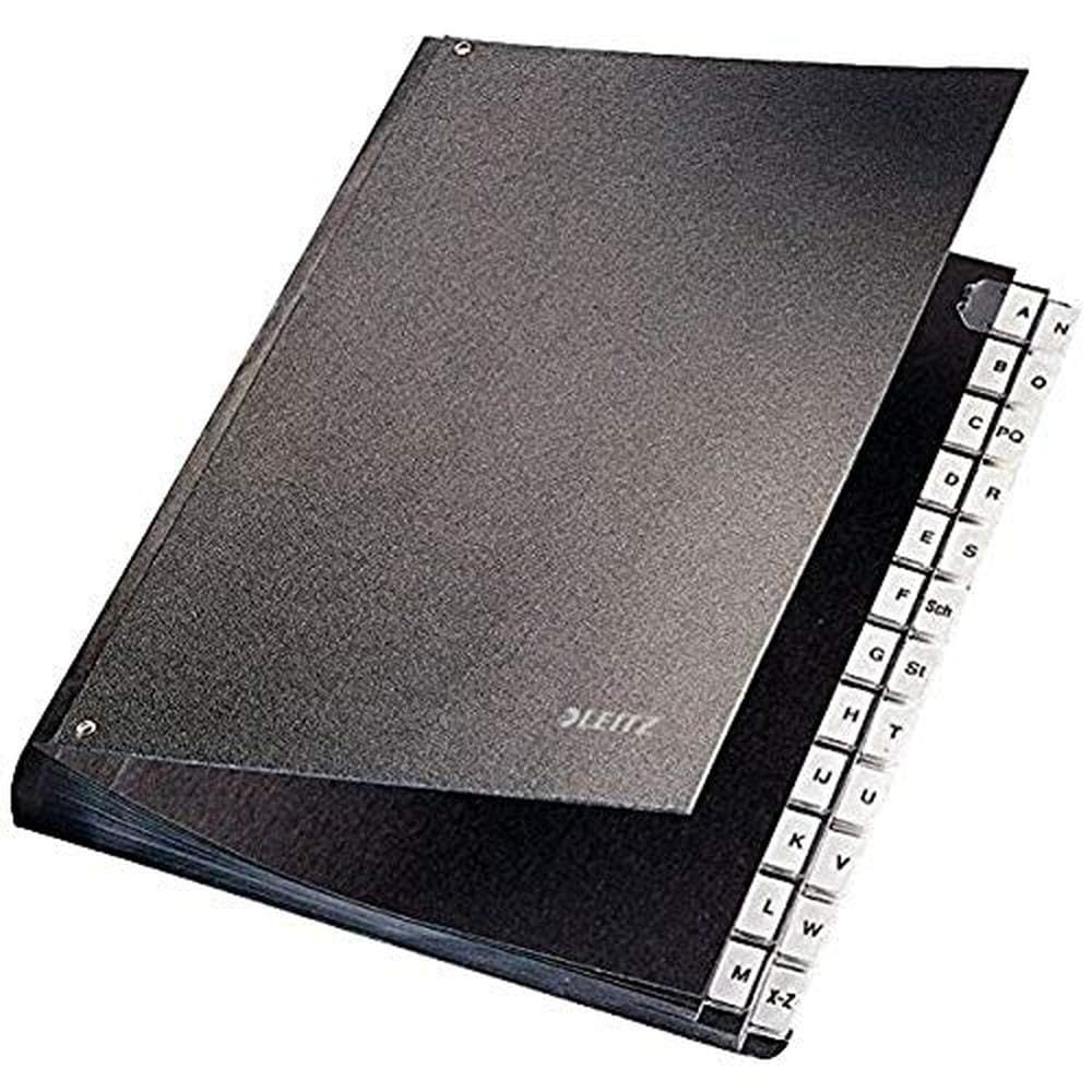Leitz 58250195 Binder A-Z Index Number of 24 Compartments-Black