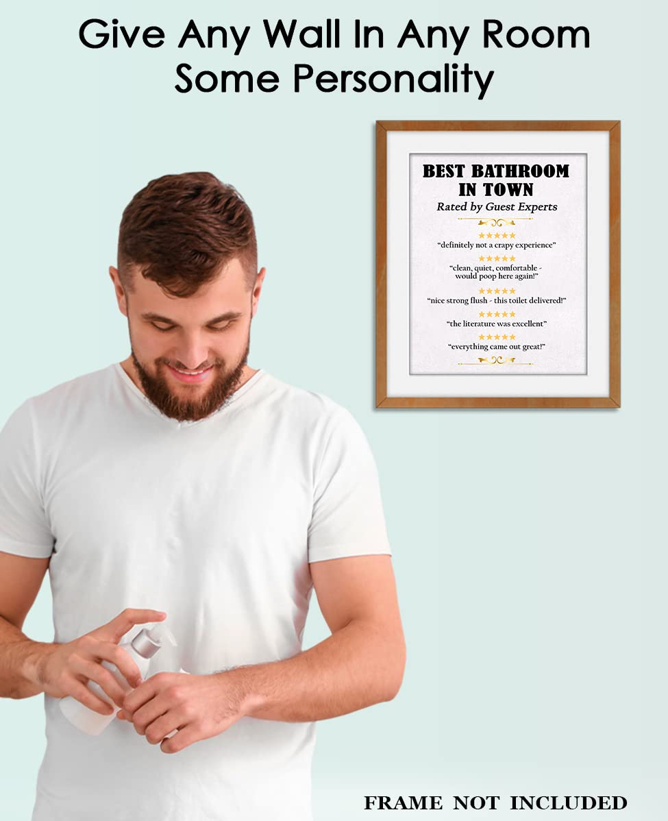 The Best Bath in Town Farmhouse Bathroom Wall Art Decor Unframed 8x10 Art Print