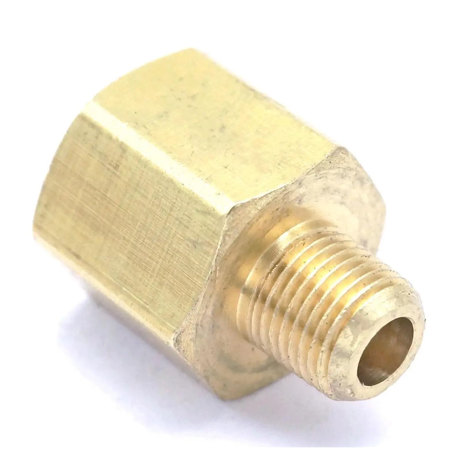 ICXLPMC 1/8" NPT Male x 1/8" NPT Female Brass Pipe Fitting Connector for Pressure Gauge Air Gas Fuel Water ICXLPMC