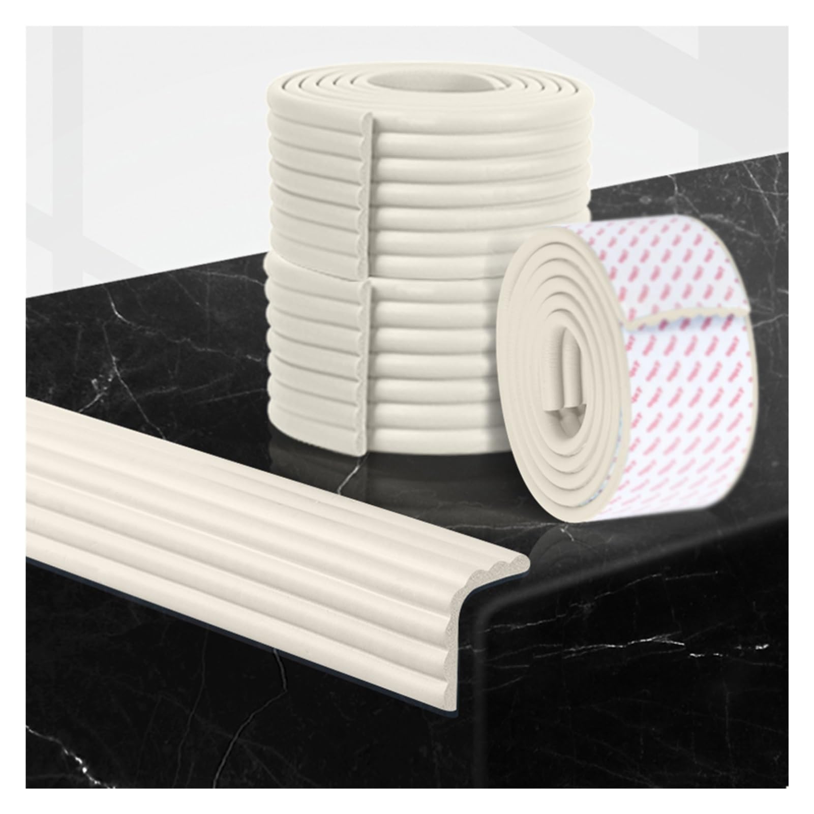 Acolchado de espuma a prueba, protectores de seguridad para bordes afilados, parachoques de esquina para bordes de muebles, cojín protector de espuma para bordes afilados, mesa, escritorio, muebles (5