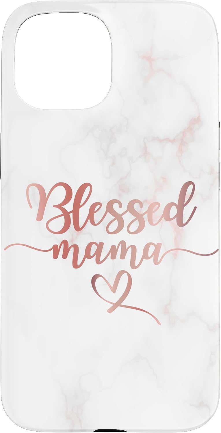 Blessed Mama Mom Rose Blush Pink Quote Cute Mommy Case for iPhone 13 Pro