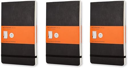 Amazon Moleskine レポーターノートブック Lサイズ 罫線入り ブラック ソフトカバー 5 X 8 25 3冊パック リポーターノート ノート 文房具 オフィス用品