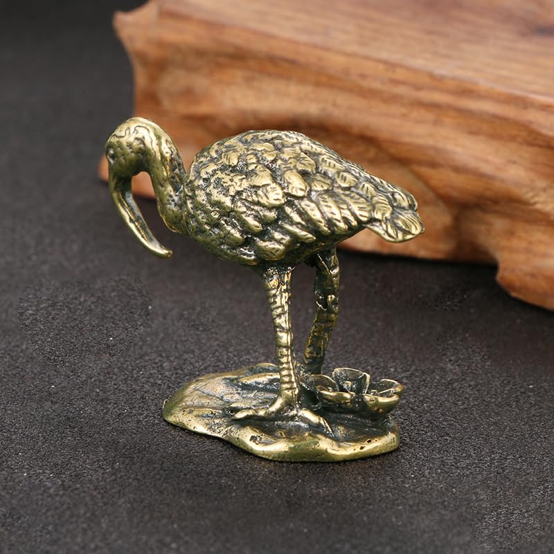 Grue au long bec en cuivre cadeau idéal collectionneur d'art