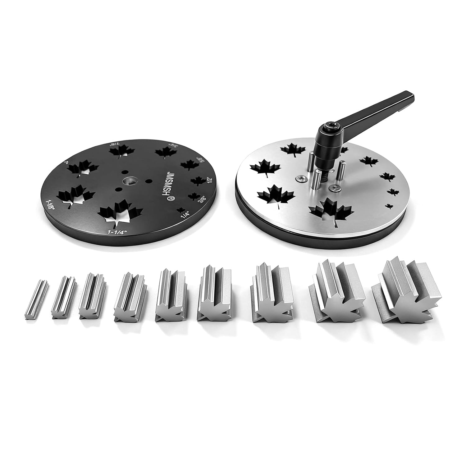Disc Cutter Maple Leaf Shape,Set of 9 Maple Leaf Shape Punches,Jewelry Making Forming Pendant Punch Mold