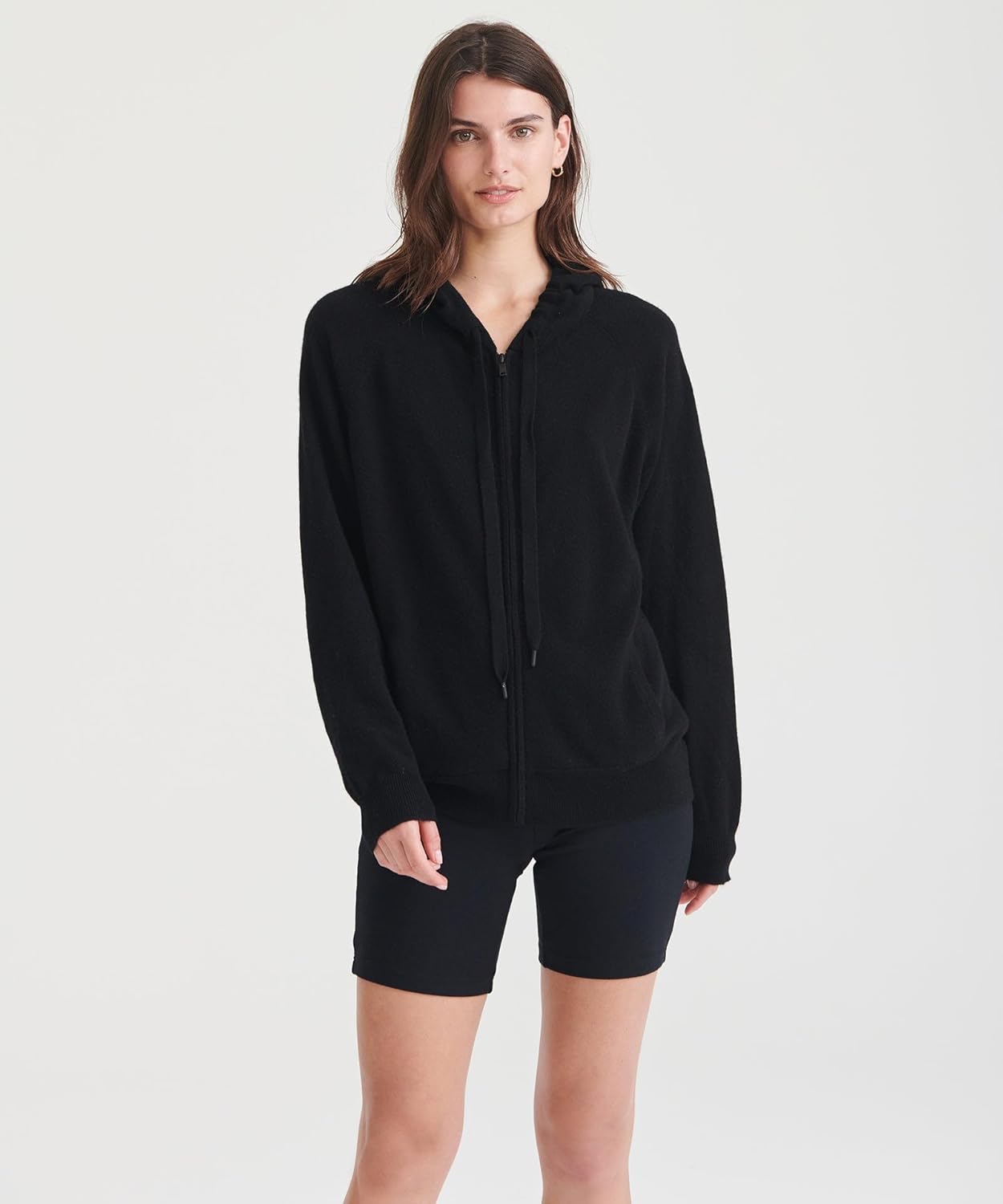 NAADAM womens Signature Cashmere Zip Up Hoodie - Image 2