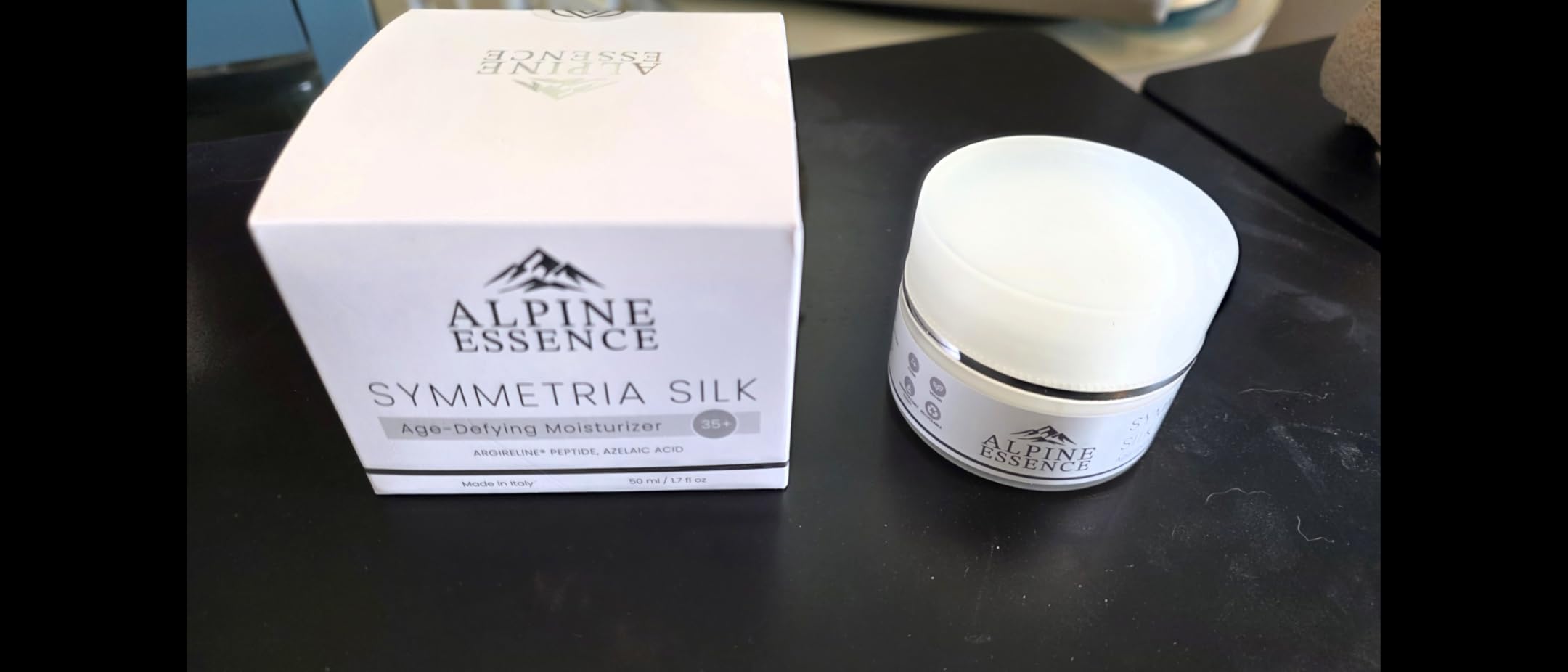 Alpine Essence Symmetria Silk Face Cream 1.7 oz - Italian Luxury Moisturizer with Peptides & Shea Butter - Hydrating Anti-Aging Cream for Smoother, Radiant-Looking Skin