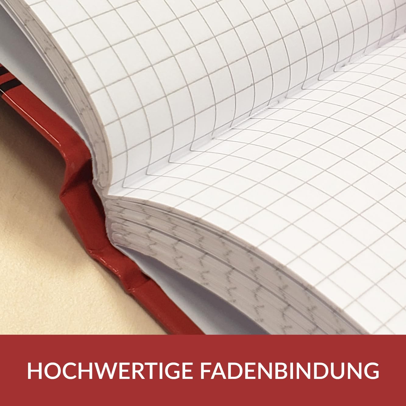 Bantex Notizbuch A4 kariert, Hardcover, 192 Seiten, schwarz, 3er-Pack
