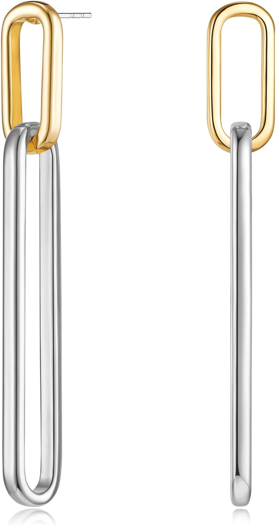 Geometric Link Drop Dangle Earrings for Women Long Link Dangle Earrings Jewelry Gold Silver Earrings