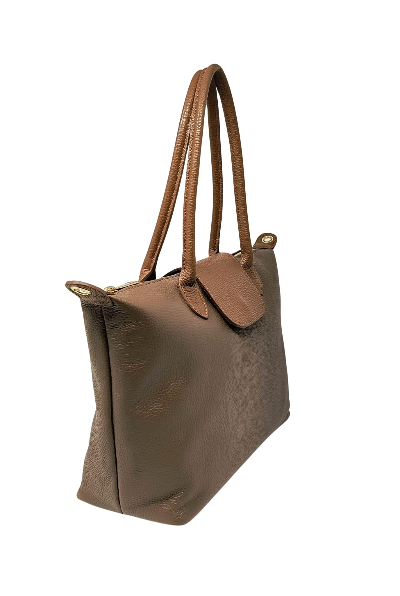 Bolso de mujer de piel auténtica – bandolera y asas, elegante bolso de mano hombro y bandolera – Estilo casual chic, Giuly