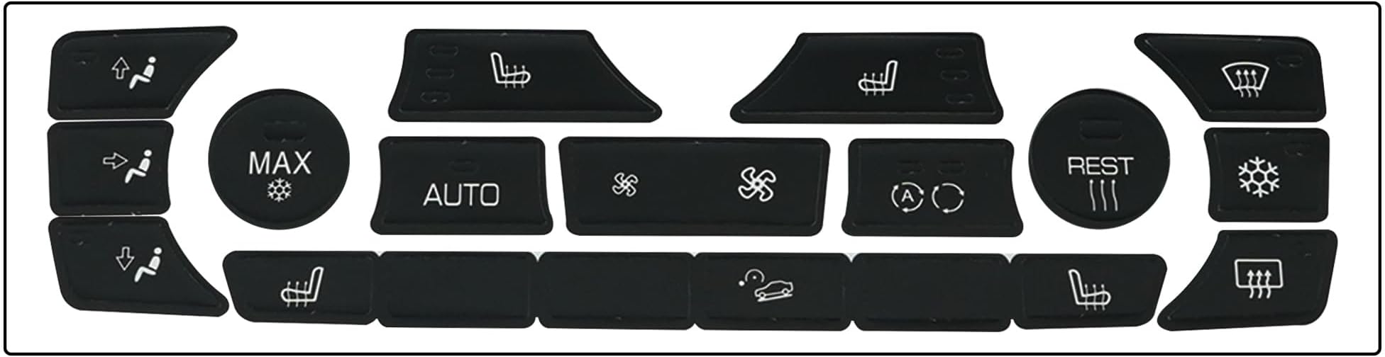 Runfider AC Button Stickers Dash Panel Control Repair Decals Fit for BMW 3 Series 5 Series 7 Series (Note 3 Series 2006-2011)