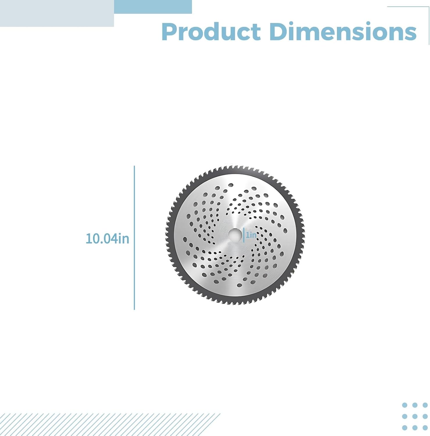 10 in / 255 Mm Carbide Tip Brush Cutter Blades, 80T Alloy Circular Saw Set of 3 for Crop and Bush Cutting