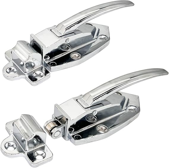 Freezer Door Flush Mounted Walk in Latch Handle, 145mm, Silver Tone