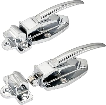 Freezer Door Flush Mounted Walk in Latch Handle, 145mm, Silver Tone
