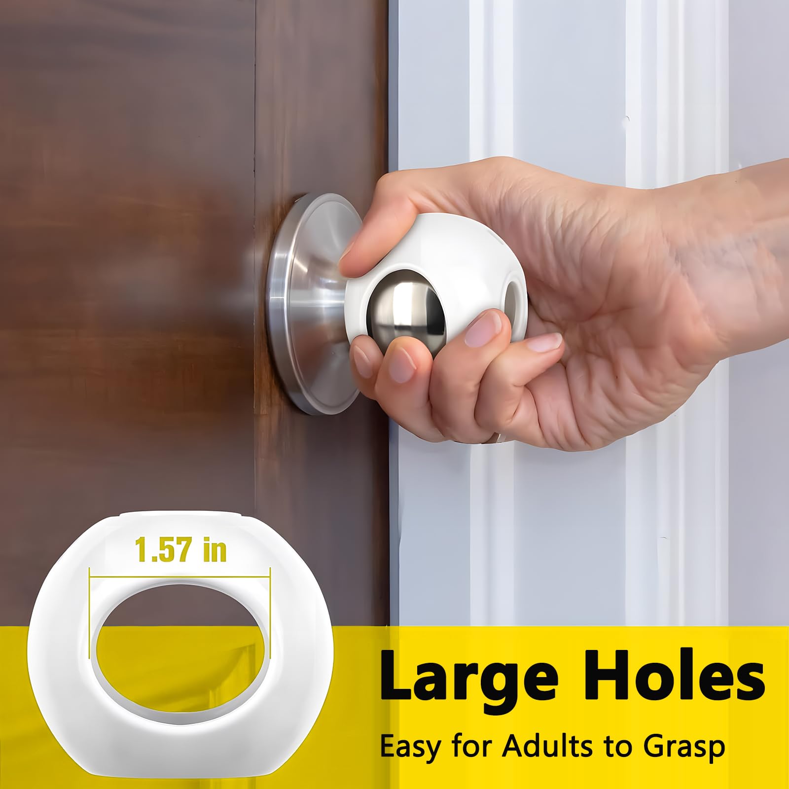 Cubierta de seguridad para perilla de puerta para niños (paquete de 4)