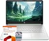 Laptop empresarial HP 14" con Microsoft Office 365, procesador Intel de 4 núcleos, almacenamiento de 128GB, 4GB RAM, Windows 11, audífonos SageNova, plata natural 7