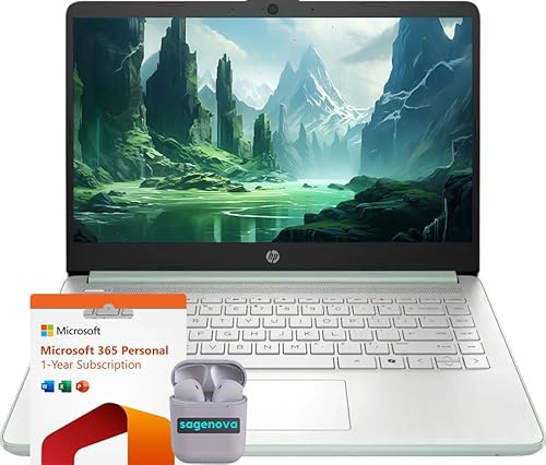 HP 14�C���`�r�W�l�X�m�[�g�p�\�R���R���s���[�^�[�AIntel N150�v���Z�b�T�[�AWindows 11 S�m�[�g�p�\�R��32GB RAM 640GB�X�g���[�W (128GB UFS + 512GB SD�J�[�h)�A1�N�Ԃ�Microsoft Offic