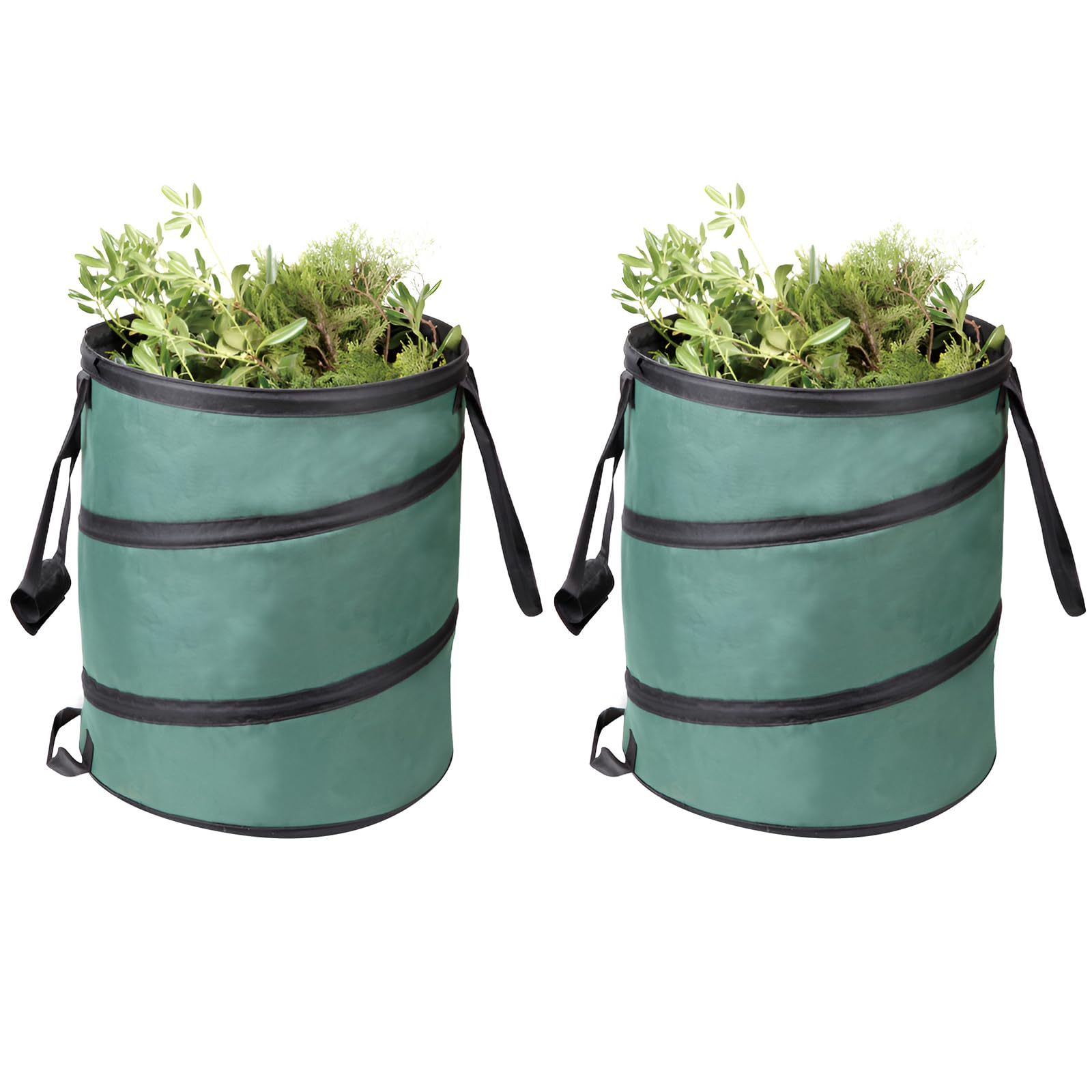 Sac Dechets Verts, avec poignées Sacs de Jardin Sac Poubelle réutilisable, Sacs de Jardin Heavy Duty, 85L 2pcs