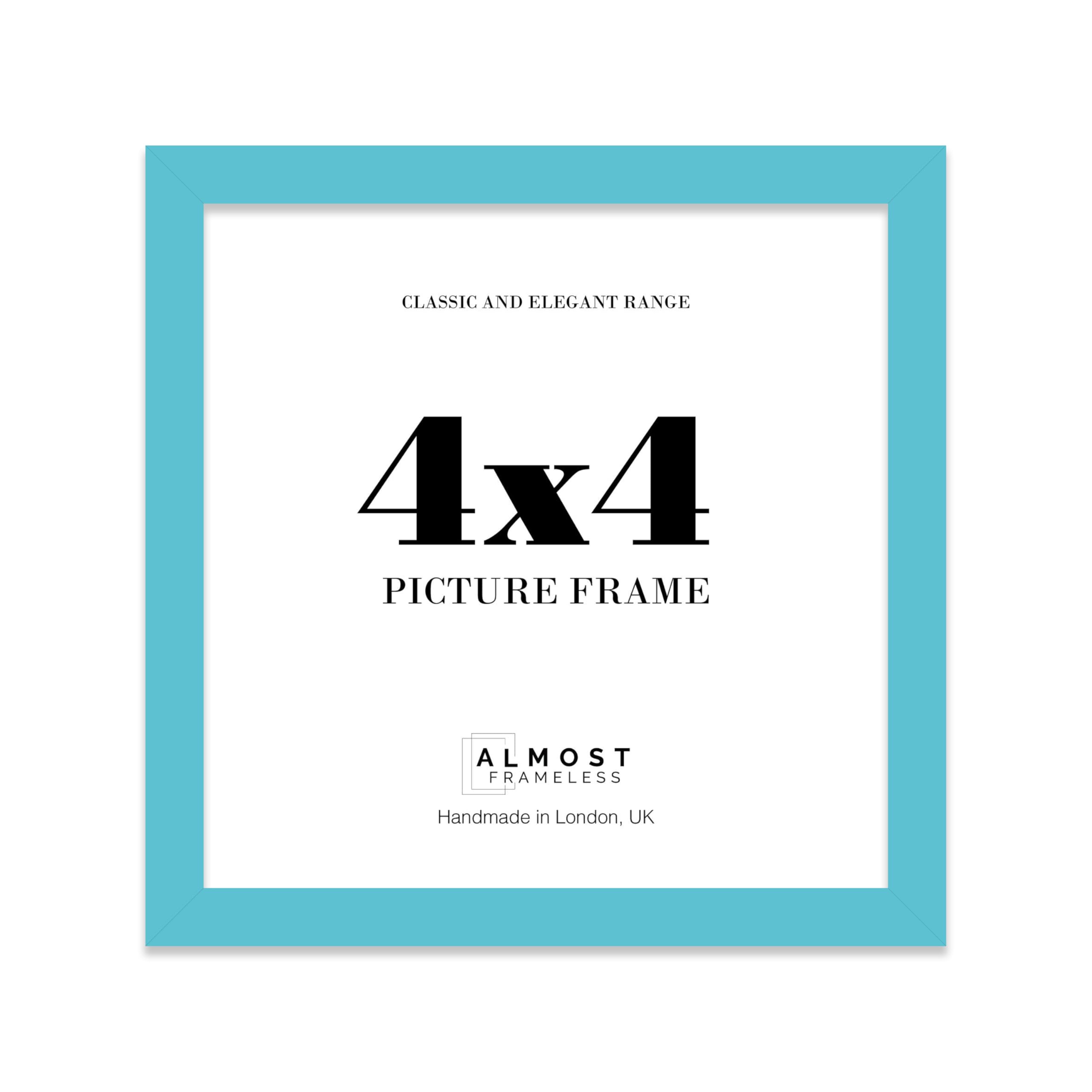 4x4 Turquoise Picture Frame for Square Photos, Posters, Prints & Artwork, (38.1 x 38.1cm) Wall & Table Display Modern Photo Frame for Home, Office, Gallery Wall, 1 Pack