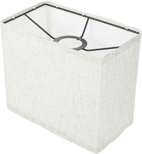 DOITOOL Pantallas cuadradas de lino para lámpara colgante de mesa, lámparas de mesa y de pie, cubierta de pantalla vintage para lámpara de