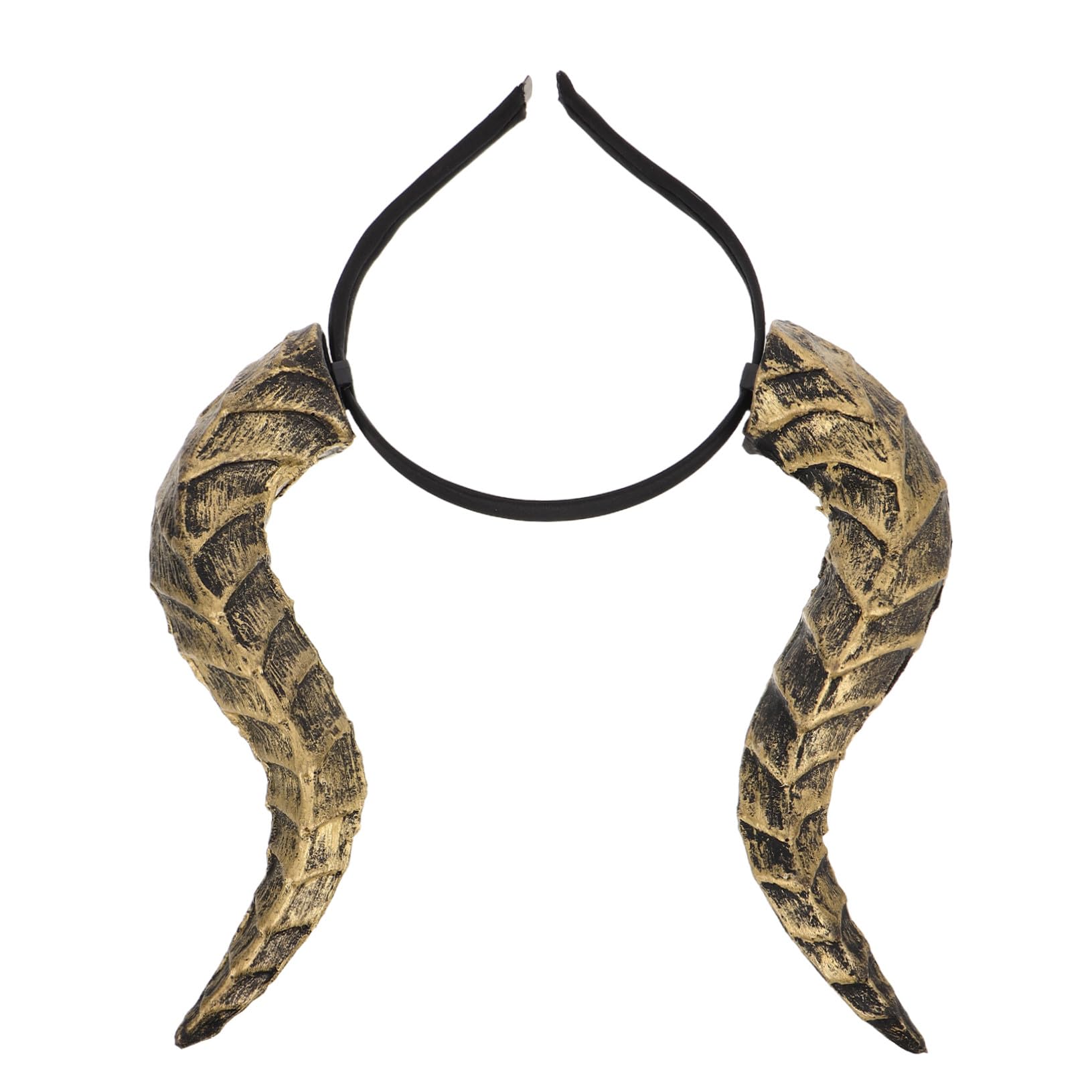 PRETYZOOM 4 Stück Halloween Horn -Kopfbeschriftung kopf Dämon Kostüm Haarzubehör Halloween Kostümzubehör Gothic Hörner Stirnband Dämonenkrone Ochse Kostüm Stirnband Dämon Pu Golden