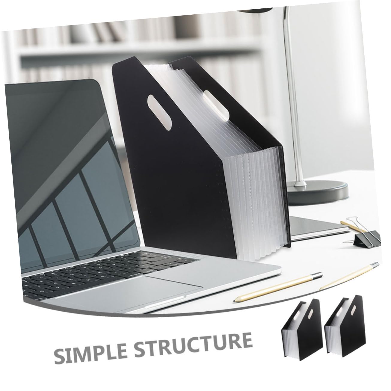 TEHAUX 2pezzi Cartellina Espandibile Organizer Documenti Per Ufficio e Scuola Design Elegante e Funzionale Ampio Spazio Di Archiviazione