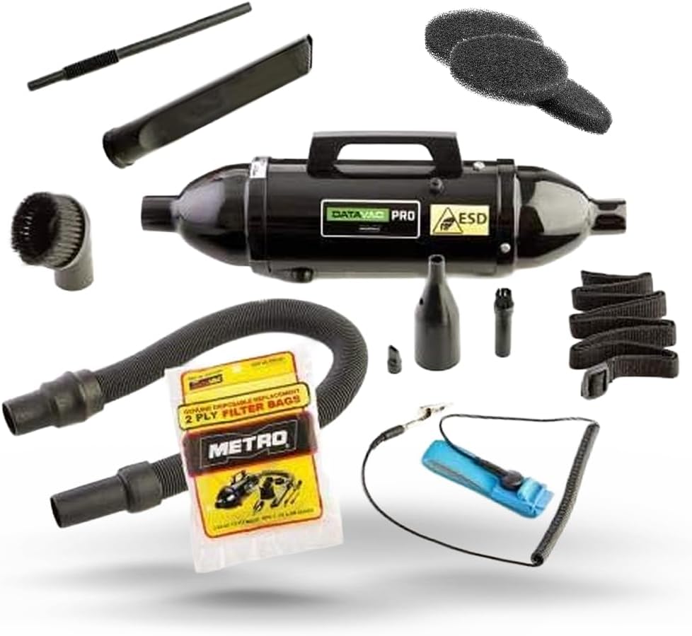 METROVAC Foam Filters 3 Pack (MVC-56F) Bundle with DataVac Computer Vacuum/Blower