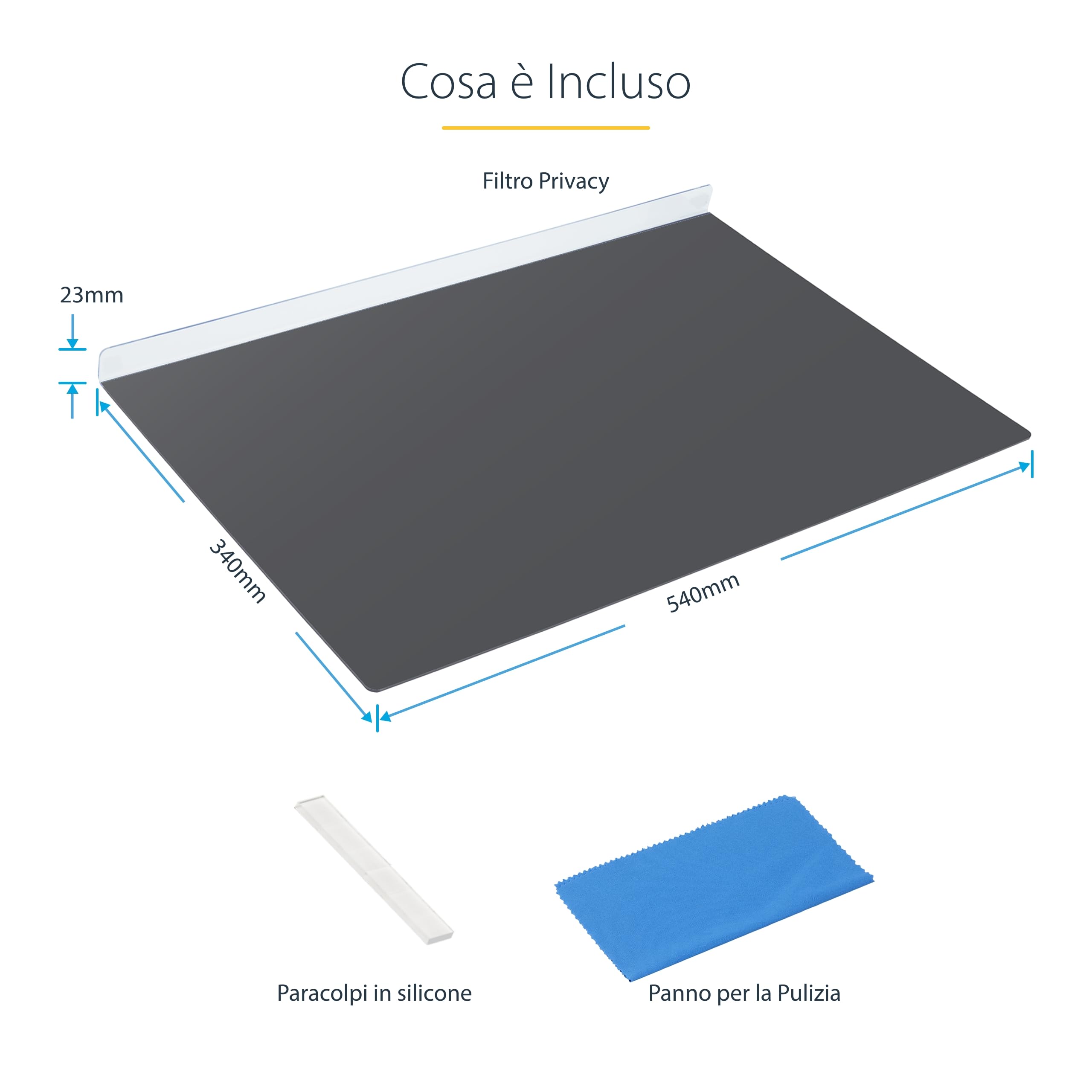 StarTech Filtro Privacy in Acrilico da Appendere per Monitor 24" 16:10 | Pellicola Protettiva Antiriflesso, Protegge i Dati Sensibili
